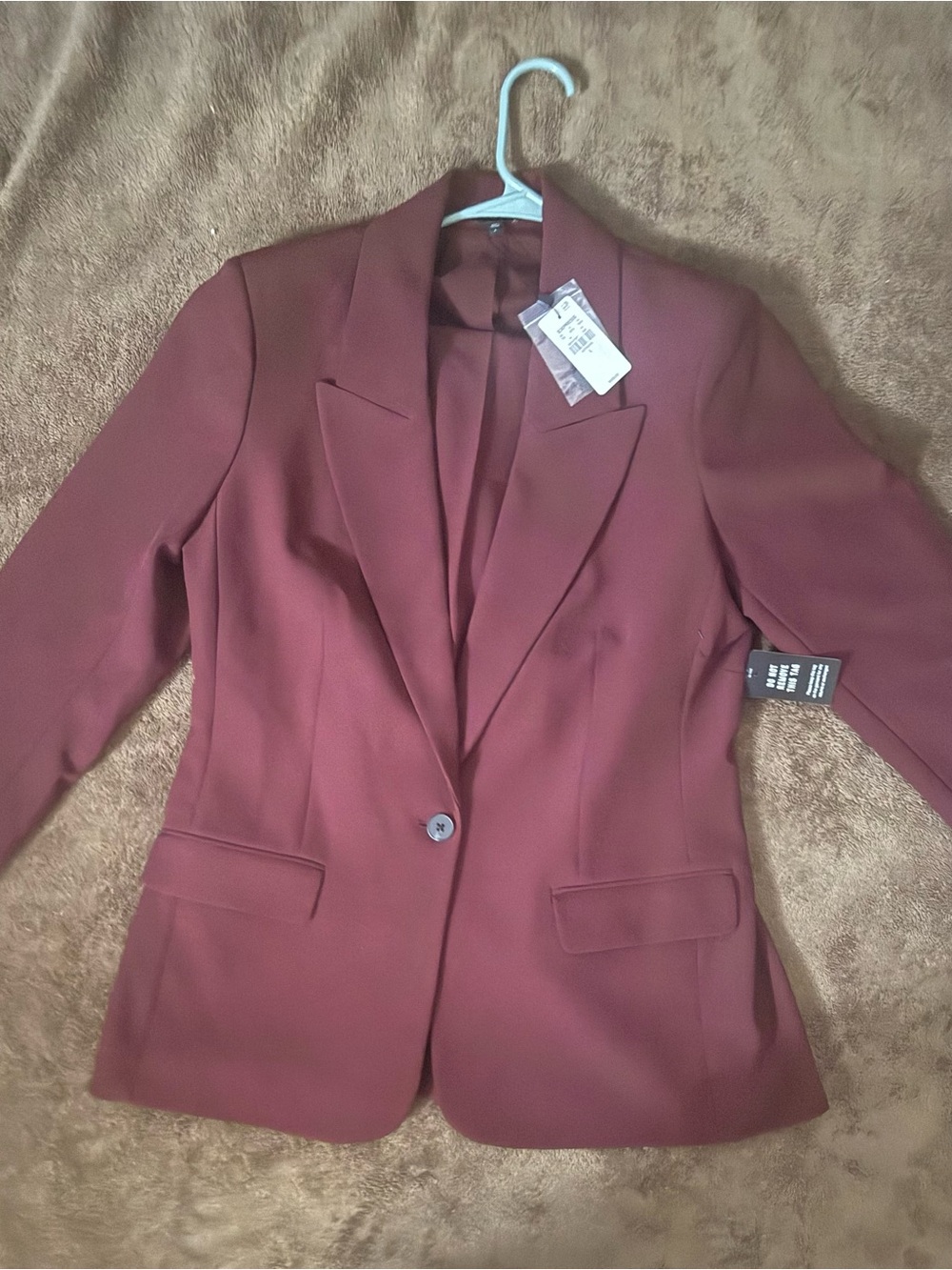 Express Women's Single-Button Blazer with pants - Wine